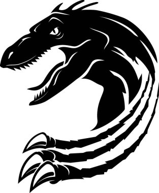 Raptor Parçala Soyut Siluet Amblemi