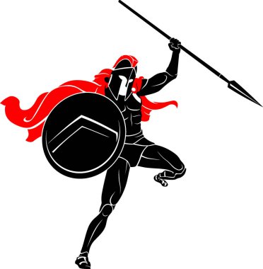 Spartalı Savaşçı Sıçrama Mızrağı Saldırısı