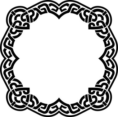 Kelt Çerçeve, Beyaz üzerine boş Kelt dekoratif kenarı