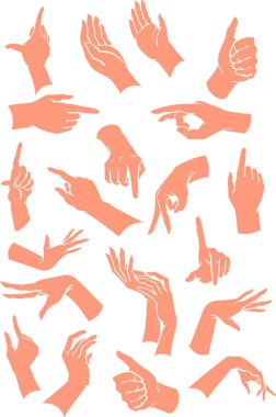 El Hareketleri Koleksiyonu - El hareketlerinin çeşitliliği, doğru gruplanmış ögeler