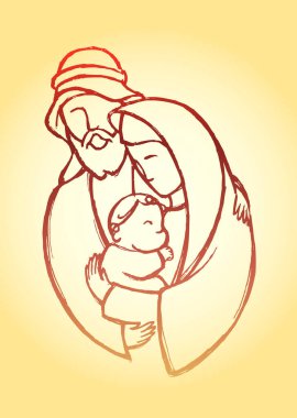 Kutsal Aile Karalaması, Çizgi Sanat Çizimi