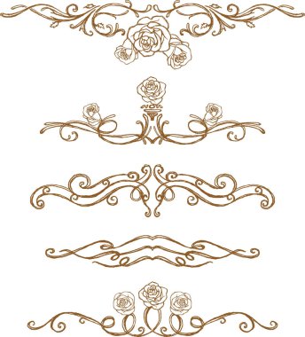 Klasik ilhamlı sınır süslemelerinin dekoratif Sayfa Kuralları-Çeşitlemesi