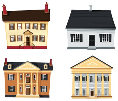 Çizgi Film Biçiminde Klasik Ev Yapısı