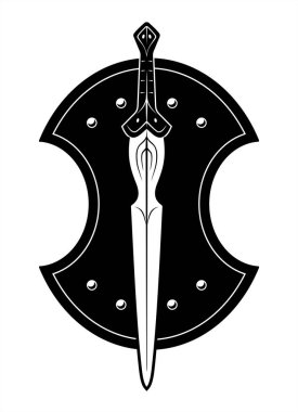 Aşil Kılıç ve Kalkan, İzole Vektör Resimleri