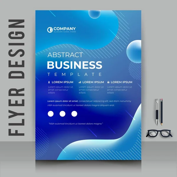 Kreative Business Broschüre Flyer Design Mit Lebendigen Farben Vorlage Design — Stockvektor