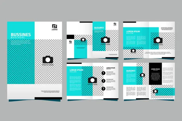 Creatief Business Magazine Ontwerp Met Levendige Kleuren Template Ontwerp Illustratie — Stockvector