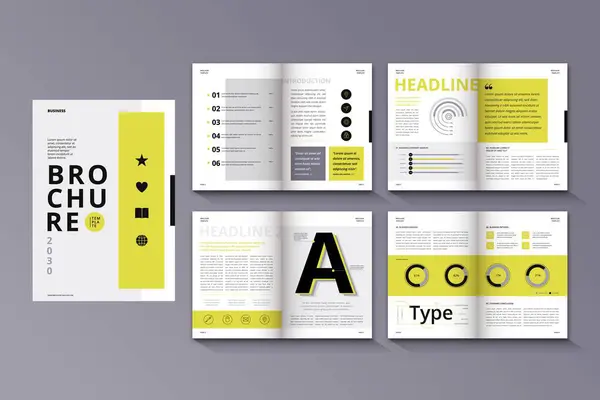 Creative Business Magazine Design Vibrant Colors Template Design Illustration — Stock Vector