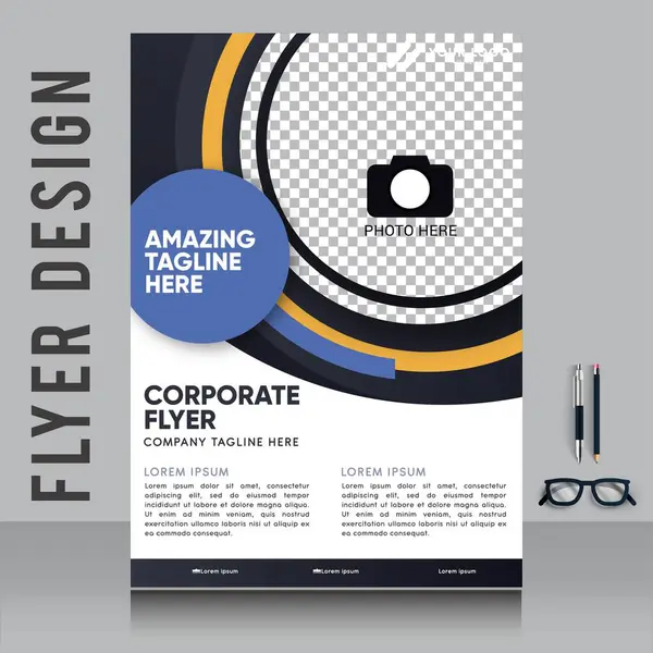 Creative Business Brochure Flyer Design Vibrant Colors Template Design Illustration — Stock Vector