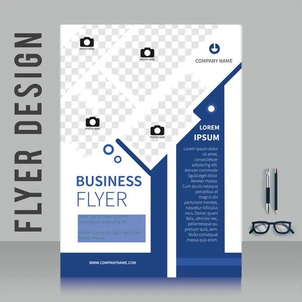 Kreativní Obchodní Brožura Leták Design Pulzující Barvy Šablony Design Ilustrace — Stockový vektor