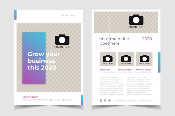 Creatieve Business Brochure Flyer Ontwerp Met Levendige Kleuren Template Ontwerp — Stockvector