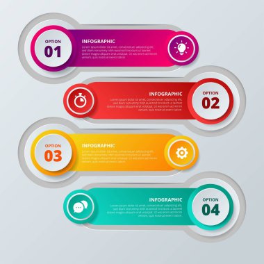 Bilgi ögeleri ve araçlar iş bilgisi grafik şablonu sunum, web veya iş akışı şeması için kullanılabilir