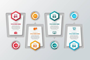 Bilgi ögeleri ve araçlar iş bilgisi grafik şablonu sunum, web veya iş akışı şeması için kullanılabilir