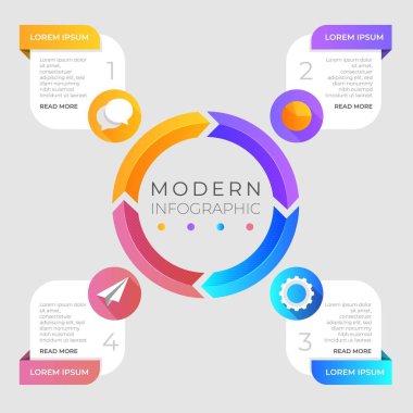 Bilgi ögeleri ve araçlar iş bilgisi grafik şablonu sunum, web veya iş akışı şeması için kullanılabilir