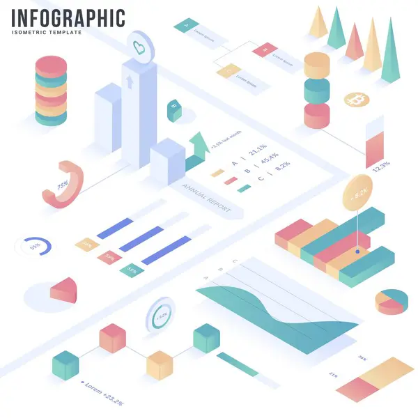 Infografische Elemente Werkzeuge Geschäftsinformationsgrafik Vorlage Kann Für Präsentation Web Oder — Stockvektor