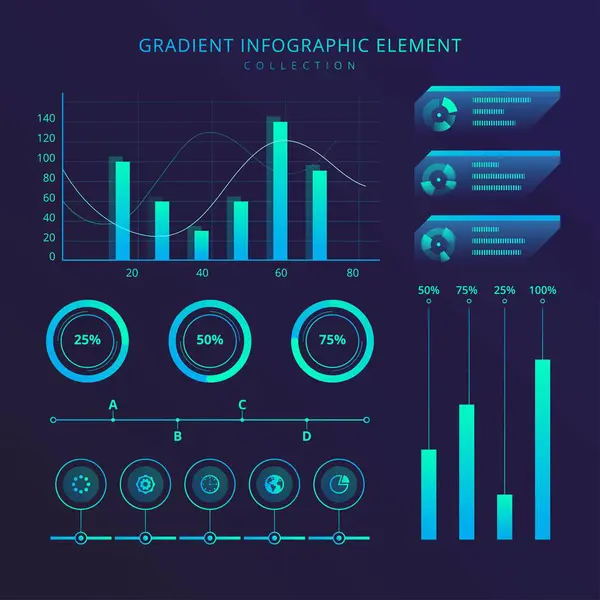 Infografische Elementen Tools Business Info Grafische Template Kan Worden Gebruikt — Stockvector