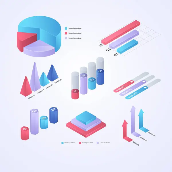 Elementos Infográficos Ferramentas Business Info Modelo Gráfico Pode Ser Usado — Vetor de Stock