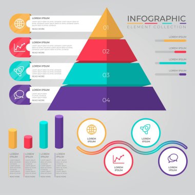 modern bilgi ögeleri ve araçlar iş bilgi şablonu sunum, web veya iş akışı şeması için kullanılabilir