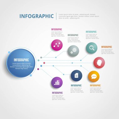 modern bilgi ögeleri ve araçlar iş bilgi şablonu sunum, web veya iş akışı şeması için kullanılabilir