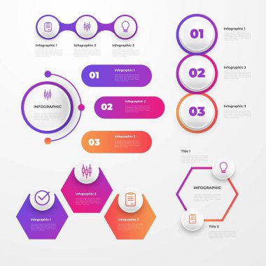 modern Infographic elements & tools business infographic template, can be used for presentation, web or workflow diagram layout clipart