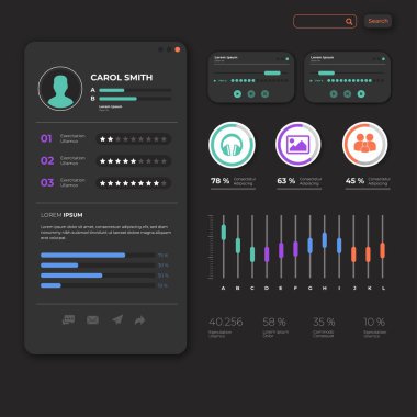 yaratıcı adımlar renkli iş bilgi toplama şablonu sunum, web veya iş akışı şeması için kullanılabilir