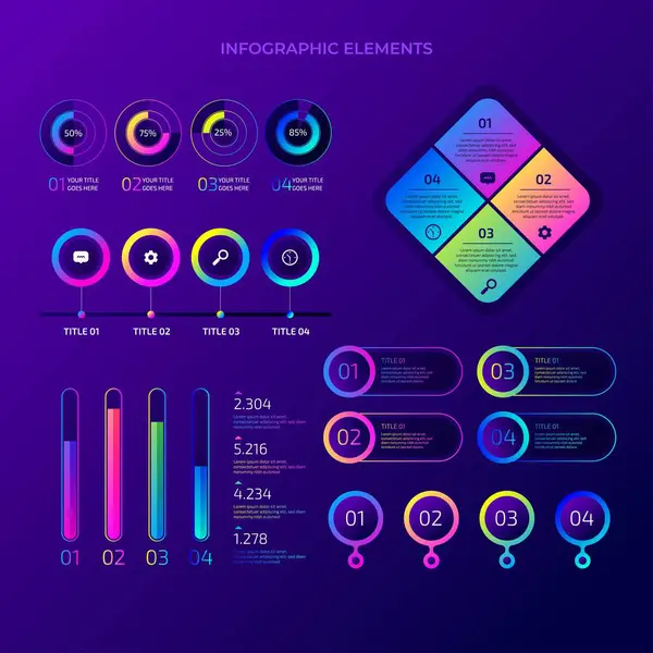 Creative Steps Collection Colorful Business Infographic Template Can Used Presentation — Stock Vector