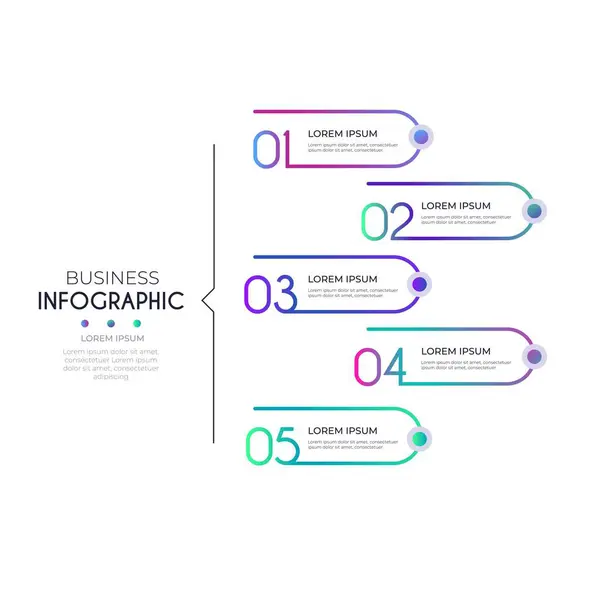 Kreative Schritte Sammlung Bunte Business Infografik Vorlage Kann Für Die — Stockvektor