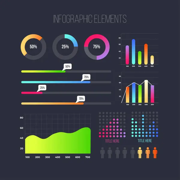 Coleção Etapas Criativas Modelo Infográfico Negócios Colorido Pode Ser Usado — Vetor de Stock