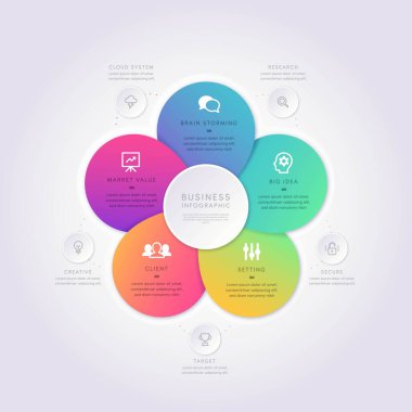 modern bilgi ögeleri ve araçlar iş bilgi şablonu sunum, web veya iş akışı şeması için kullanılabilir