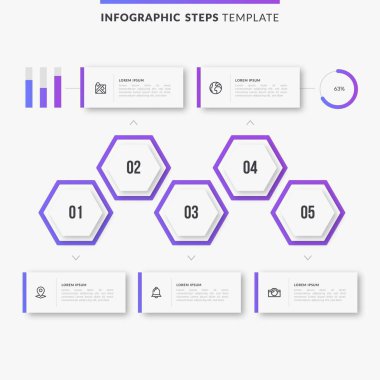 Modern Infographic element koleksiyonu & araçlar iş bilgi şablonu, sunum, web veya iş akışı şeması düzeni için kullanılabilir
