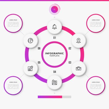 Modern Infographic element koleksiyonu & araçlar iş bilgi şablonu, sunum, web veya iş akışı şeması düzeni için kullanılabilir