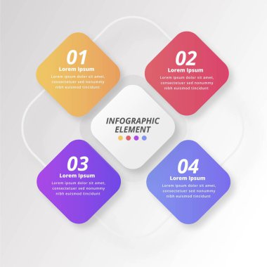 Modern Infographic element koleksiyonu & araçlar iş bilgi şablonu, sunum, web veya iş akışı şeması düzeni için kullanılabilir