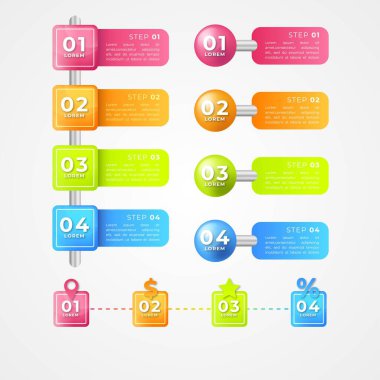 Modern Infographic element koleksiyonu & araçlar iş bilgi şablonu, sunum, web veya iş akışı şeması düzeni için kullanılabilir