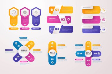 Modern Infographic element koleksiyonu & araçlar iş bilgi şablonu, sunum, web veya iş akışı şeması düzeni için kullanılabilir