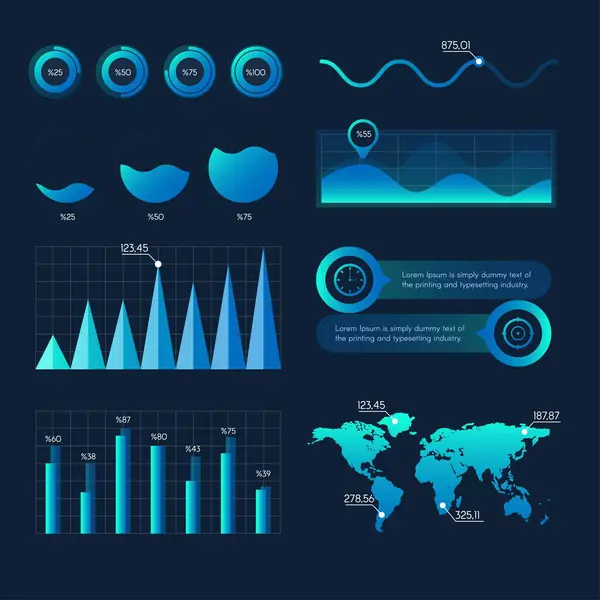 Nowoczesne Elementy Infograficzne Narzędzia Biznesowe Szablon Infograficzny Może Być Stosowany — Wektor stockowy