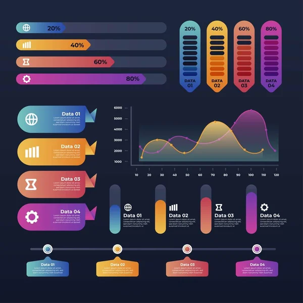 Modern Infographic Elements Tools Business Infographic Template Can Used Presentation — Stock Vector