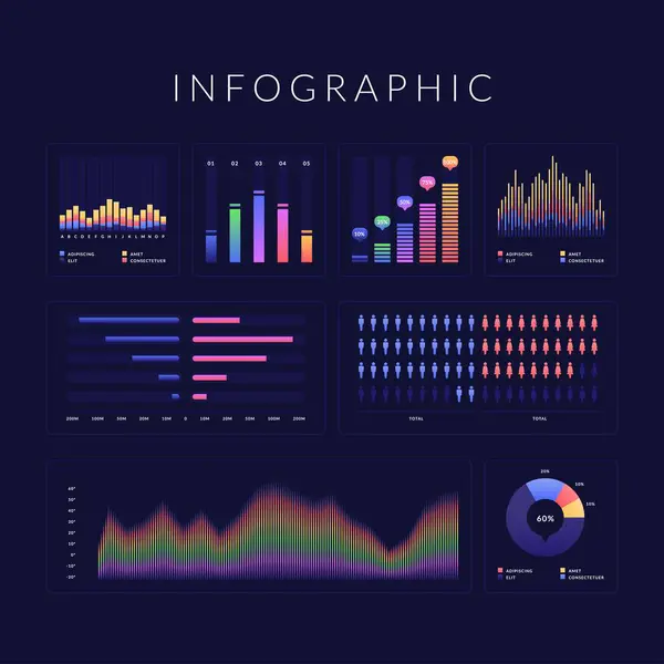 Modern Infographic Elemek Eszközök Üzleti Infographic Sablon Lehet Használni Bemutató — Stock Vector