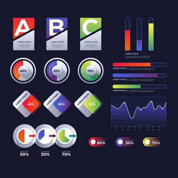 Modern Infographic Elements Tools Business Infographic Template Pode Ser Usado —  Vetores de Stock