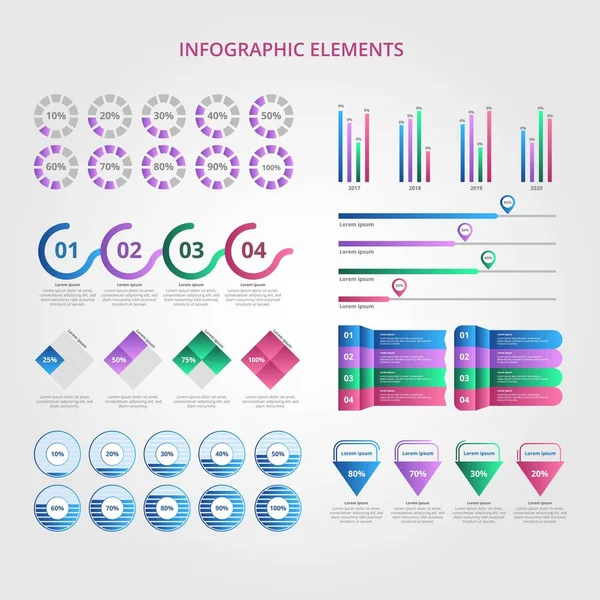 Moderno Infográfico Elemento Coleção Ferramentas Modelo Infográfico Negócios Pode Ser — Vetor de Stock