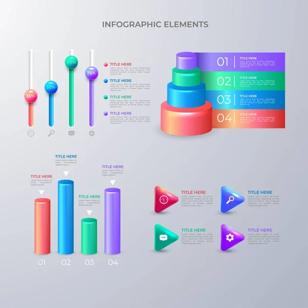 Modern Infographic Element Collection Tools Business Infographic Template Can Used — Stock Vector