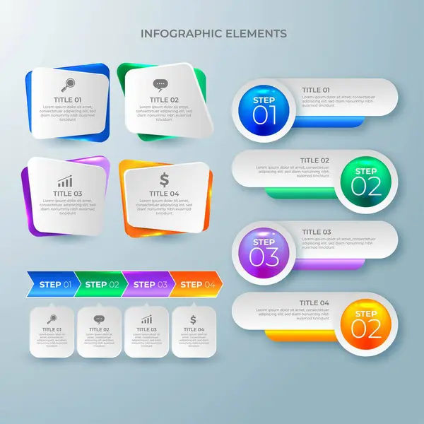 Modern Infographic Element Samling Verktyg Företag Infographic Mall Kan Användas — Stock vektor