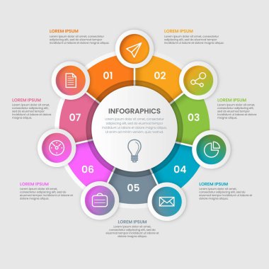 Modern Infographic element koleksiyonu & araçlar iş bilgi şablonu, sunum, web veya iş akışı şeması düzeni için kullanılabilir