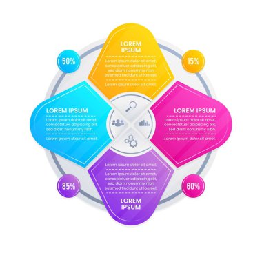 Modern Infographic element koleksiyonu & araçlar iş bilgi şablonu, sunum, web veya iş akışı şeması düzeni için kullanılabilir