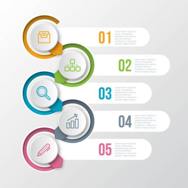 Modern Infographic element koleksiyonu & araçlar iş bilgi şablonu, sunum, web veya iş akışı şeması düzeni için kullanılabilir