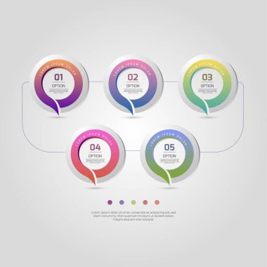 Modern Infographic element koleksiyonu & araçlar iş bilgi şablonu, sunum, web veya iş akışı şeması düzeni için kullanılabilir