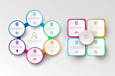 Modern Infographic element koleksiyonu & araçlar iş bilgi şablonu, sunum, web veya iş akışı şeması düzeni için kullanılabilir