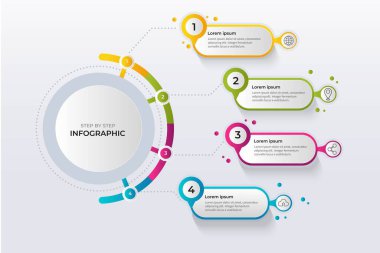 Modern Infographic element koleksiyonu & araçlar iş bilgi şablonu, sunum, web veya iş akışı şeması düzeni için kullanılabilir