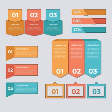 Modern Infographic element koleksiyonu & araçlar iş bilgi şablonu, sunum, web veya iş akışı şeması düzeni için kullanılabilir