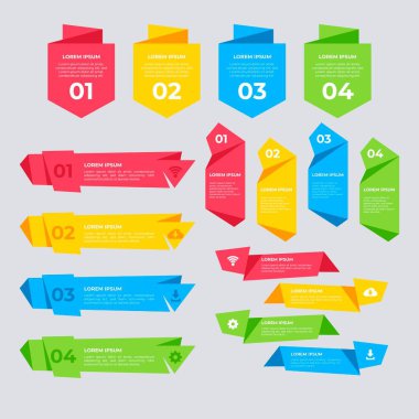 Modern Infographic element koleksiyonu & araçlar iş bilgi şablonu, sunum, web veya iş akışı şeması düzeni için kullanılabilir