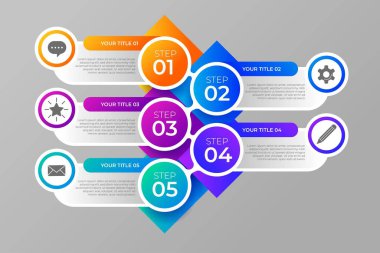 Modern Infographic element koleksiyonu & araçlar iş bilgi şablonu, sunum, web veya iş akışı şeması düzeni için kullanılabilir