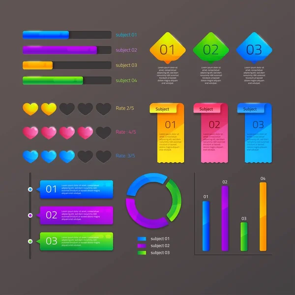 Kreative Realistische Infografik Elementsammlung Werkzeuge Geschäftsinfografik Vorlage Kann Für Präsentation — Stockvektor
